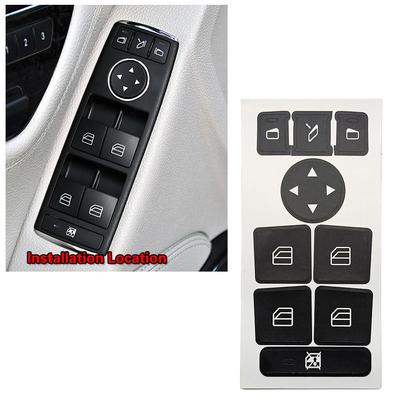 Mercedes Benz ABCE Sınıfı W176 W246 W204 W212 Araba Kapı Kol Dayanağı Cam Kaldırma Anahtarı Düğmesi Onarım Etiketi Çıkartma Çizilmez