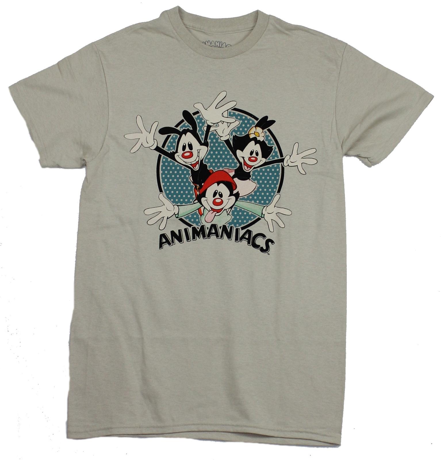 Animaniacs Mens T-Shirt - Jacko Wacko & Dot In Logo Image S