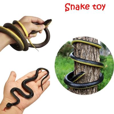 45Cm Fake Realistic Rubber Toy Snake Simulation Anaconda Scary Halloween To Scare Birds Prank Trick Toy Accessories Decoration