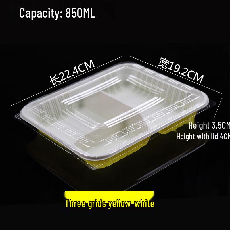 Handon Disposable 3-Compartment Food Containers
