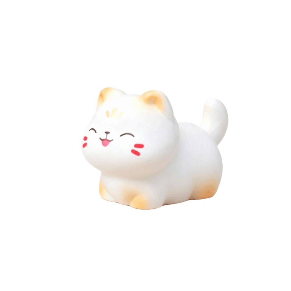 Wealth Cat Model Mini Resin Crafts Kawaii Animal Ornaments Cat Figurine  Desktop Decoration