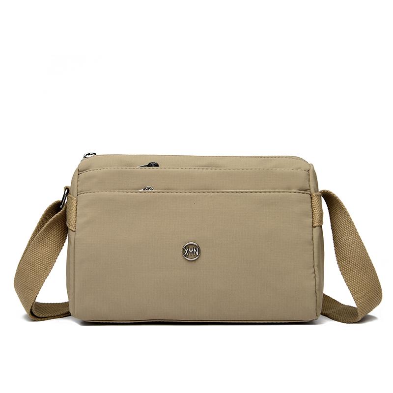 Crossbody Bag Women's Shoulder Small Bag Lightweight Horizontal Multi-Layer Pocket Nylon Bag Mother Bag