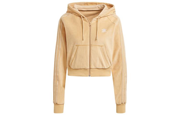 Adidas Originals Cropped Coats Women s Beige Hooded Moderate H18826 40