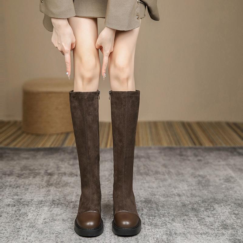 New autumn and winter knight boots women's legs thin boots thick-soled boots thick-heeled boots