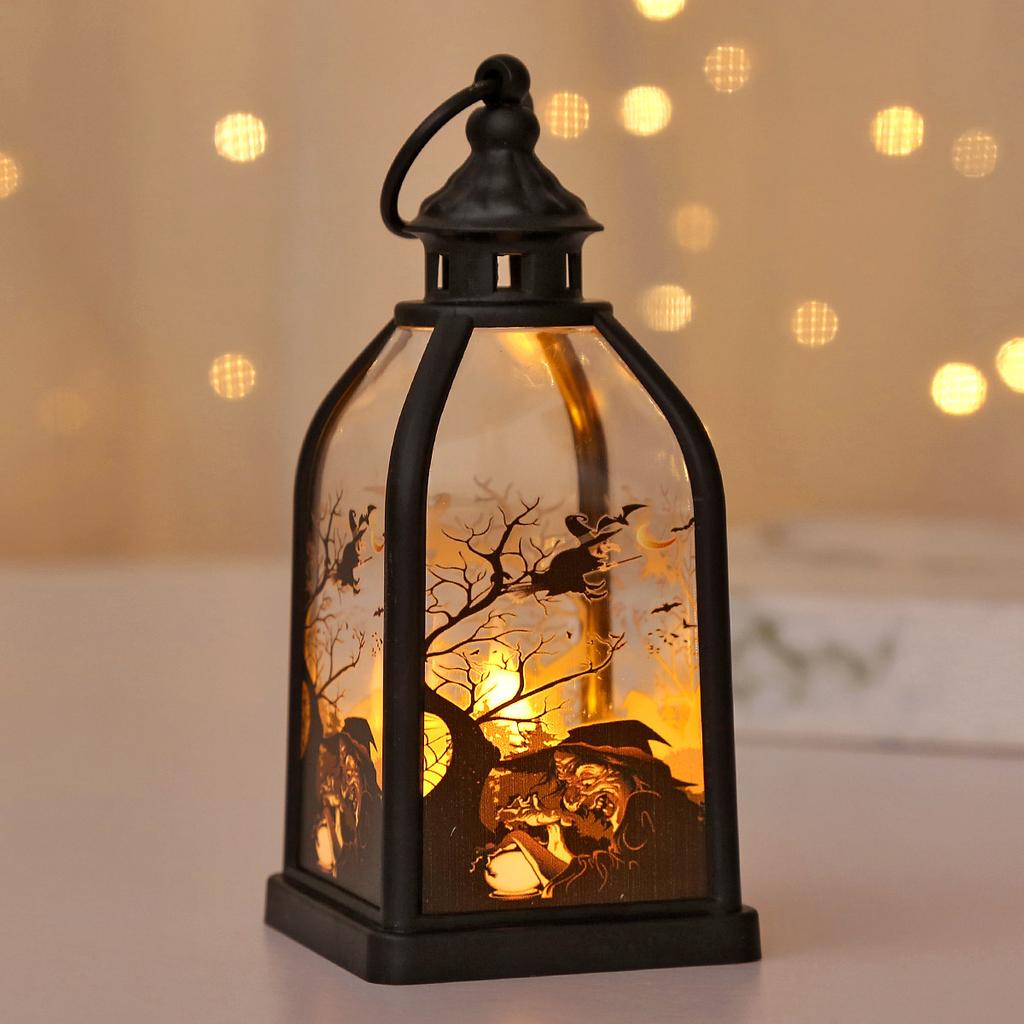 Halloween decorations, candle lights, wind lanterns, bars, parties, proms, atmosphere, retro four-corner jack-o-lanterns, dress up ornaments