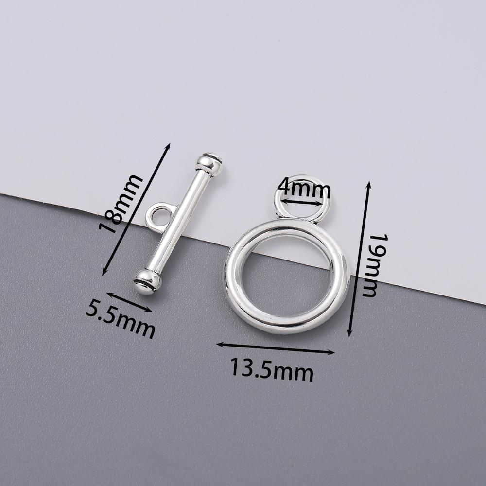 10Sets OT Clasp Alloy Toggle Clasps Round Bar Connector for DIY Jewelry Making Bracelet Hooks Crafts Necklaces Accessories
