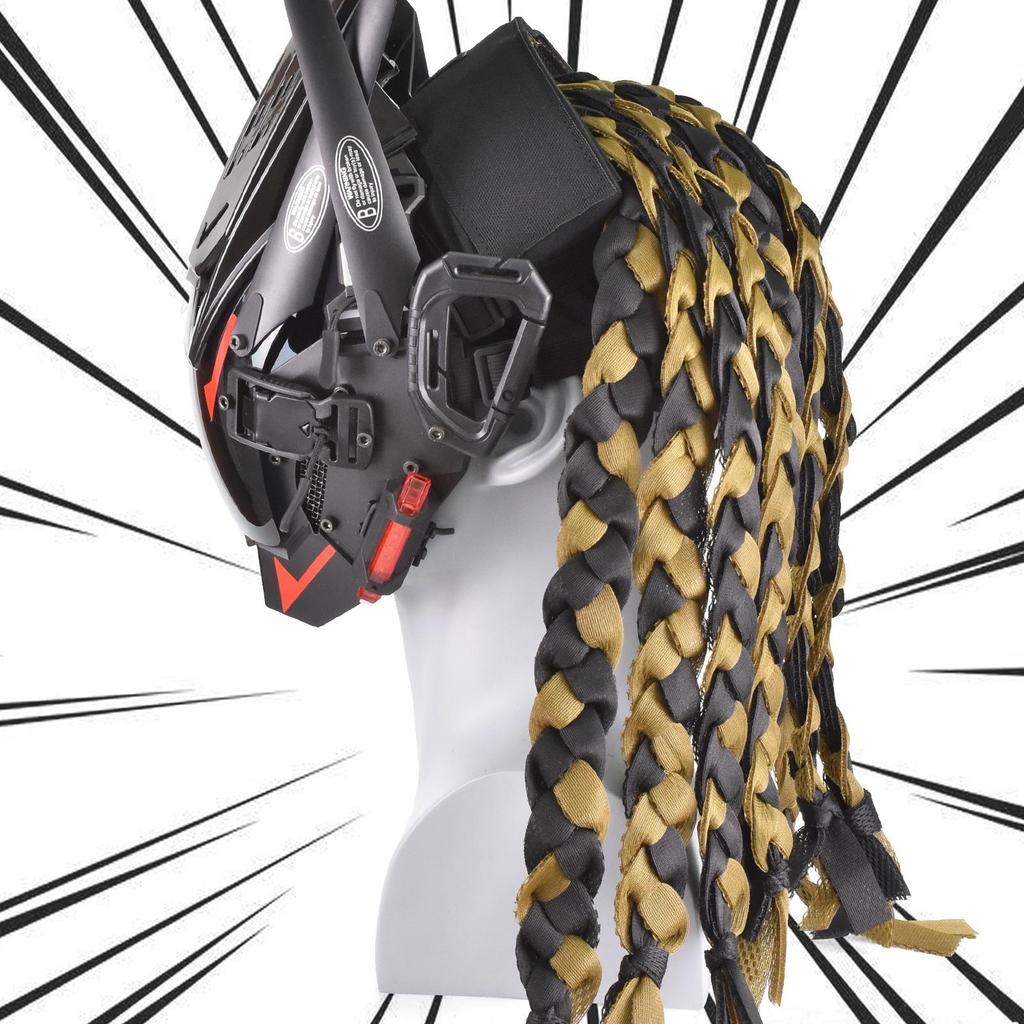 Cyberpunkový taktický copánkový maska pro venkovní cyklistiku a cosplay