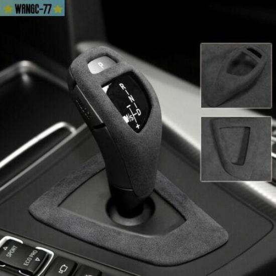 Black For BMW 2 3 4 F30 F33 F34 F36 F20 F22 F32 Gear Shift Knob Panel Cover Trim