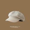 Autumn and Winter Woolen Octagonal Hat Female Face Little Girl Literary Newsboy Hat Tide Advanced Sense