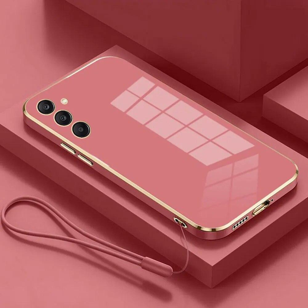 For Samsung A14 Case Galaxy A14 5G Cover SM-A145F SM-A145M SM-A146B A14 Luxury Square Plating Phone Case Shockproof Back Cover