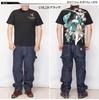 Battou Musume Karakuri Tamashii Japanese Pattern T-Shirt, Men's, Short Sleeve, Rin, 252138-20, Black-XL