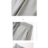 Mens Solid Color Cotton Elastic Waist Casual Shorts