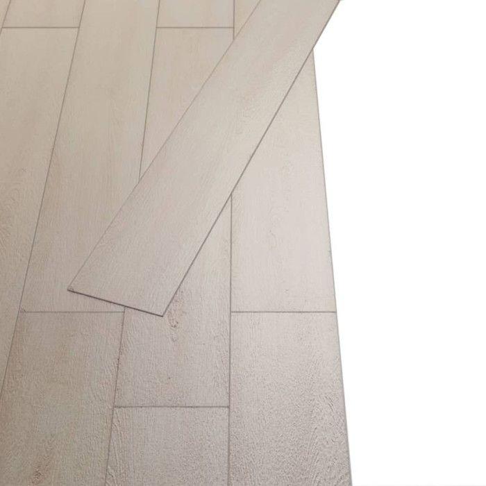 VidaXL Planche de Plancher PVC Autoadhésif 2 mm Blanc Chêne Revêtement de Sol 245172