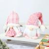 Christmas Gnome Plush Decorations,Elf Dwarf Gnomes Doll Pink Sequin Hat Design For Home Christmas Table Decorations