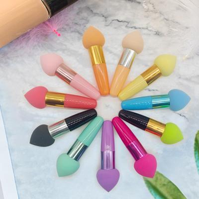 1ks houbové štětce na make-up hlavy houba na líčení pudr s rukojetí Ženy Móda Profesionální make-up Kosmetické nástroje