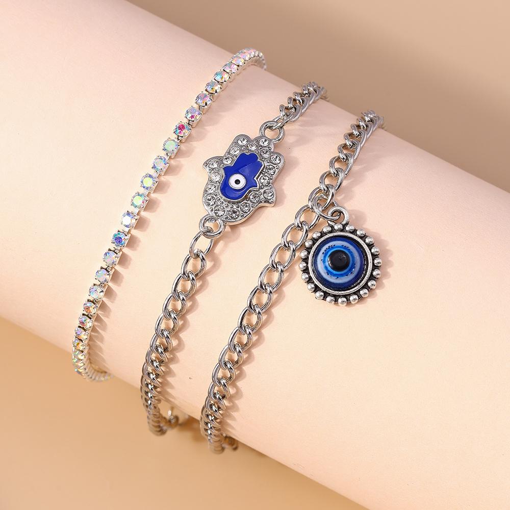 Delicate Evil Eyes Bracelet for Women Girls Y2k Crystal Chain Bracelets Birthday Party Jewelry Gifts