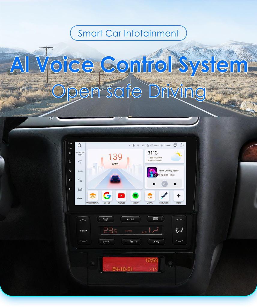 9-inch Android Smart Screen GPS MP5 for 1994-2005 Peugeot 406
