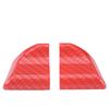 1.5mCelsius4.9ft Carbon   Soft Rubber Car Rear Roof   Spoiler Wing Lip Sticker Red