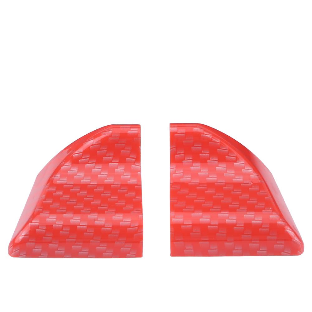 1.5mCelsius4.9ft Carbon   Soft Rubber Car Rear Roof   Spoiler Wing Lip Sticker Red