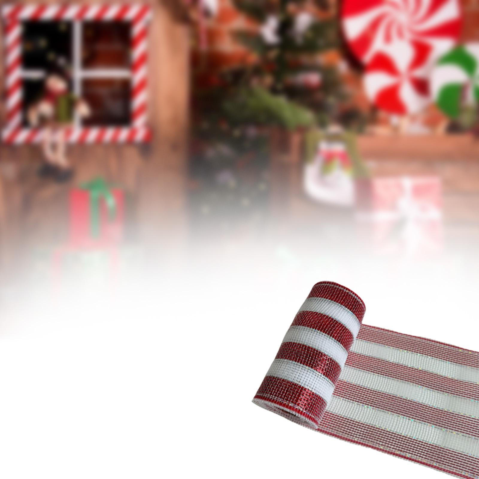 

Рождественская красно-белая лента, украшение, DIY домашний текстиль, изготовление бантов, многофункциональная 0.15 x9.14 m