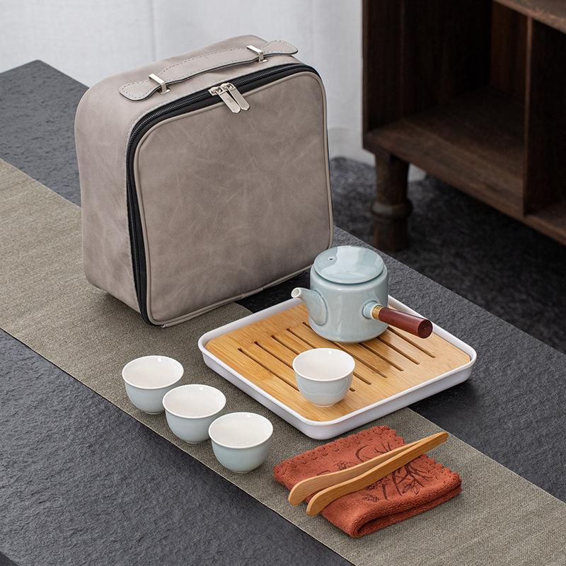 Ceramic Portable Kung Fu Travel Tea Set Banking Enterprise Company Annual Meeting Gifts Business Gifts