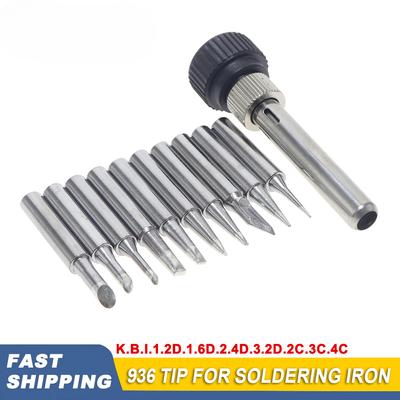 10pcs 900M Soldering Iron Tips Set Welding Nozzle Internal Heated Solder Heads Welding Tip Tool Lead-Free Solder Irons Bit