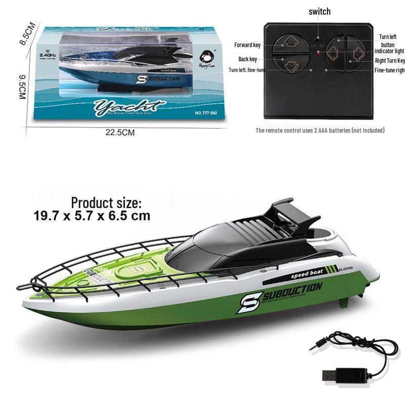 

Mini Precision Waterproof Remote Control Submarine Boat - Kids Electric Speedboat Toy, Aircraft Carrier Model