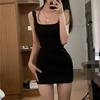 Sexy Spice Girls Pure Desire Suspender Dress Women's Summer New Vest Waist Small Black Hip Wrap Short Skirt