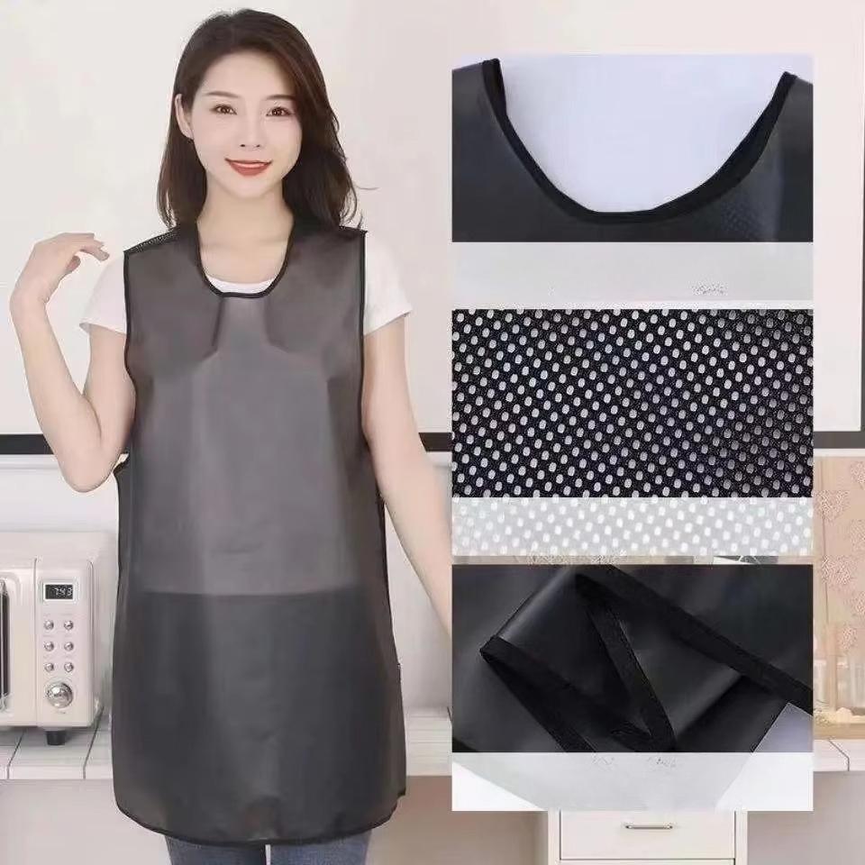 

Прозрачный водонепроницаемый фартук для кухни с защитой от загрязнений, толстый, мягкий, маслостойкий, стильный, с салфеткой для рук, прочный, инструменты для бытовой уборки, фартуки