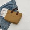 Solid Color Women Tote Bags Portable Reusable Canvas Shopping Bag Large Capacity Lunch Bags