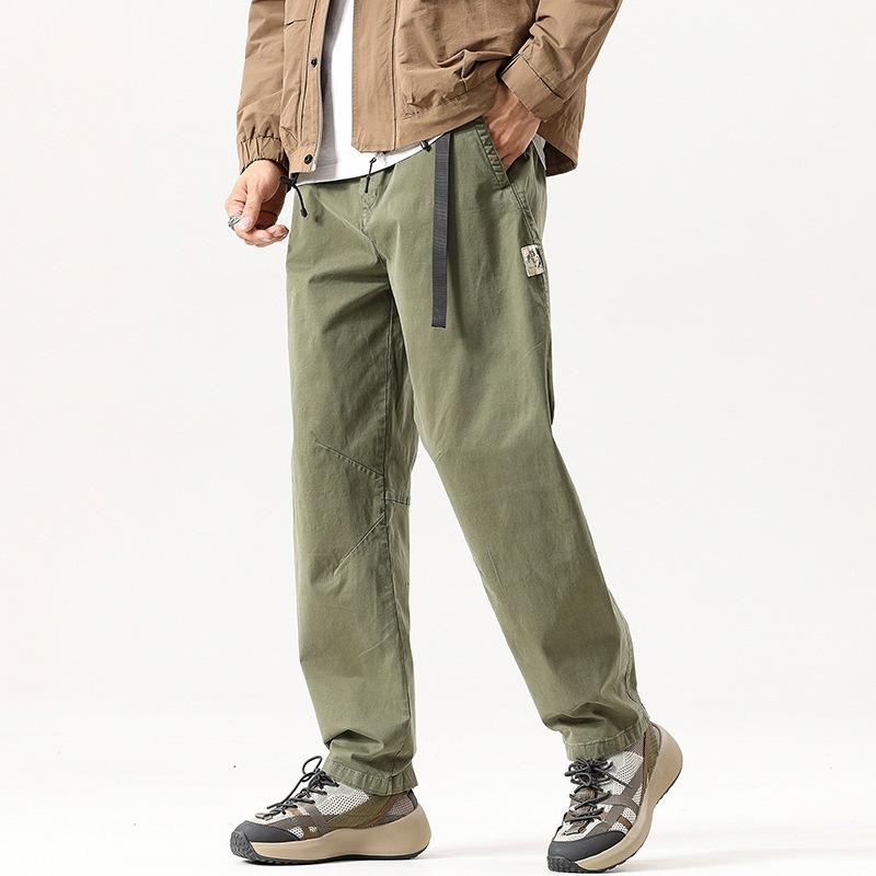 

Summer overalls men s high-end pants trendy brand men s high street men s casual pants loose men s trousers men s trousers XXXL зелёный