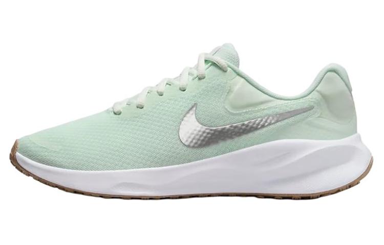 Nike Revolution 7 Barely Green White Platinum Tint Metallic Silver Women s FB2208-303 37.5