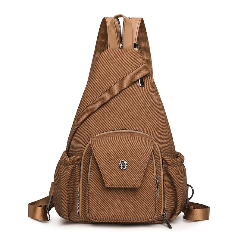 Lightweight Solid Nyl Trendy Sling Bags 2026  Sweet Backpack for Women with Multi-Pockets Casual Versatile Chest Bag