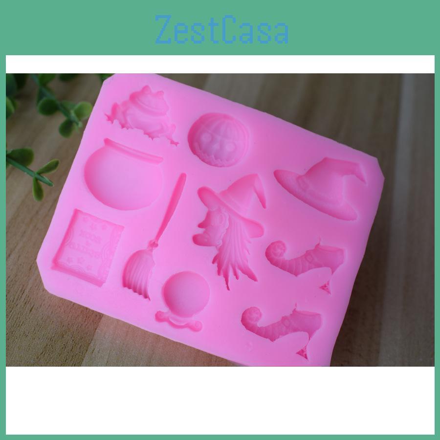 Fondant Props Wizard Halloween Silicone Mould Diy Chocolate Baking Cake Decorating Clay Mould