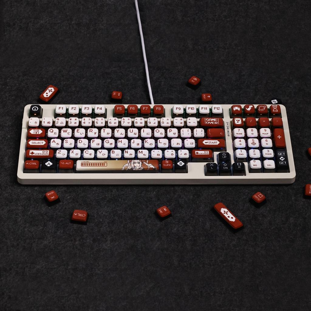 FBB-Tastenkappen, 117 Tasten, Thermosublimation, ASA-Tastenkappe, mechanische Spieltastaturen, für 75/87/98/104 Tasten, passend für Madlions-Tastatur