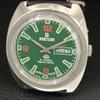 RICOH R31 AUTOMATIC VINTAGE JAPAN MENS GREEN COLOR DIAL WATCH a707739-1