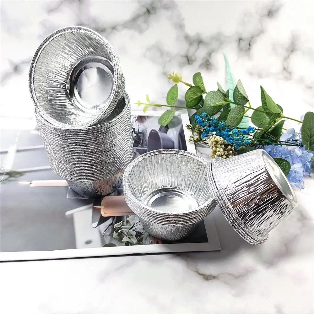 50pcs Fashion Foil Foil Cupcake Liners Disposable Non-stick Muffin Liners Party Muffin Baking Cups