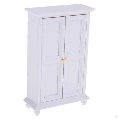 1:12 Dollhouse Miniature Furniture - White Cabinet, Model Home Display, European Style