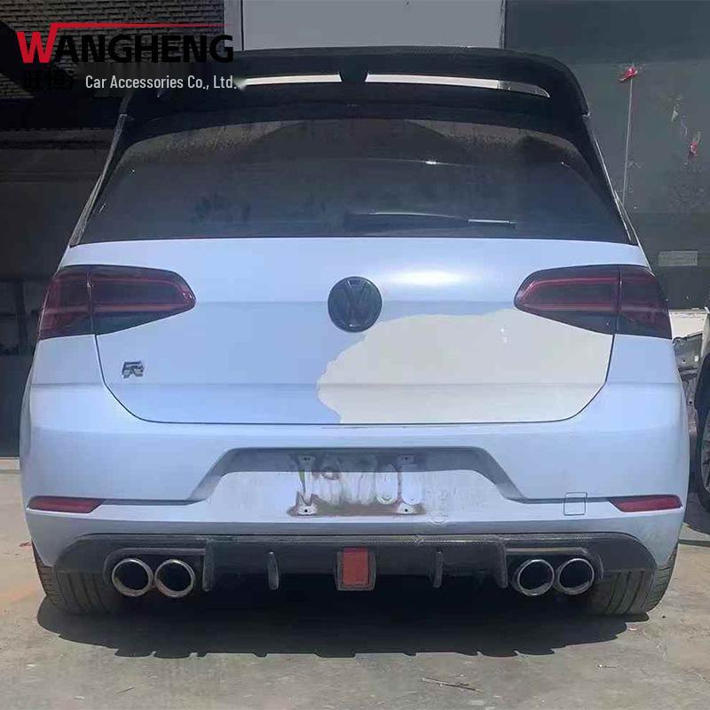 Golf 7.5 Carbon Fiber Rear Bumper Lip Spoiler & Diffuser