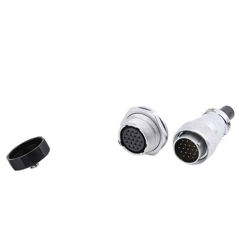 WEIPU WS24 TQ/ZMQ 2 3 4 9 10 12 19 Pin Electrical  Wire Soldering Charger Aviation M24 Connector Metal Power Adapter IP65