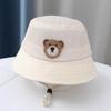 Baby Summer Fisherman Hat Cute Bear Toddler Children Mesh Breathable Sun Hat Outdoor Beach Boys Girls Panama Fisherman Hat