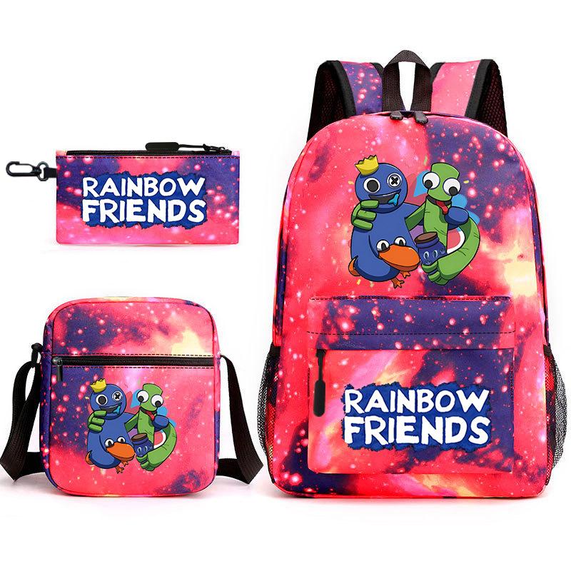 Rainbow Friends Gra Rainbow Friends Plecak Szkoła Podstawowa Torba Szkolna Gwiazda Zestaw Trzech Sztuk