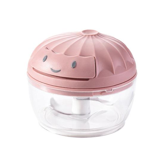 Manual Garlic Masher Detachable Transparent Food Grade Safe High Efficiency Garlic Mincer Chopper with Container Kitchen Onion Vegetable Cutter