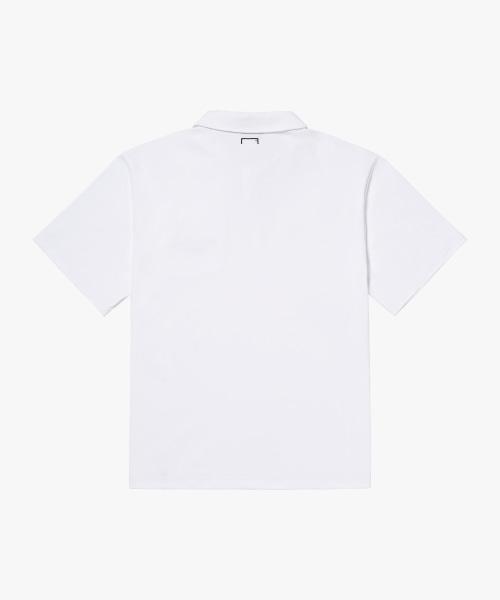 GOALSTUDIO Air Dry Stack Logo Polo Shirt-White