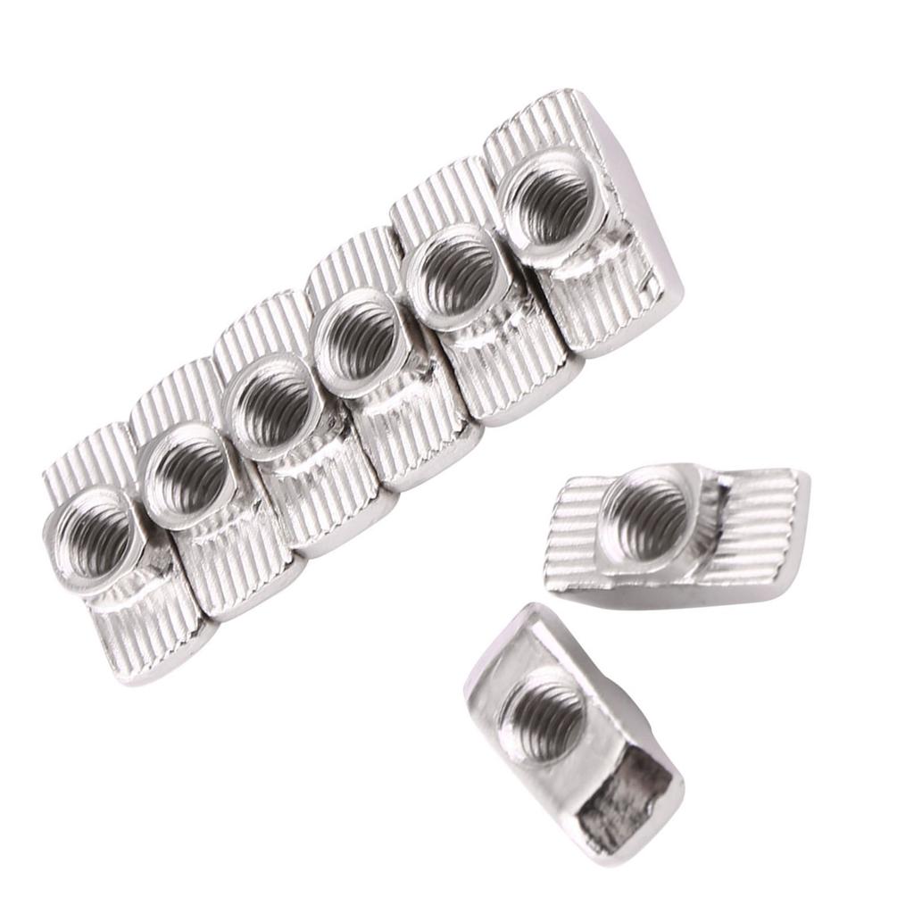 T Slot Hammer Head Nut Nickel Plated Carbon Steel Fastener For Aluminum Profile (EU30 M4*15.5*8)