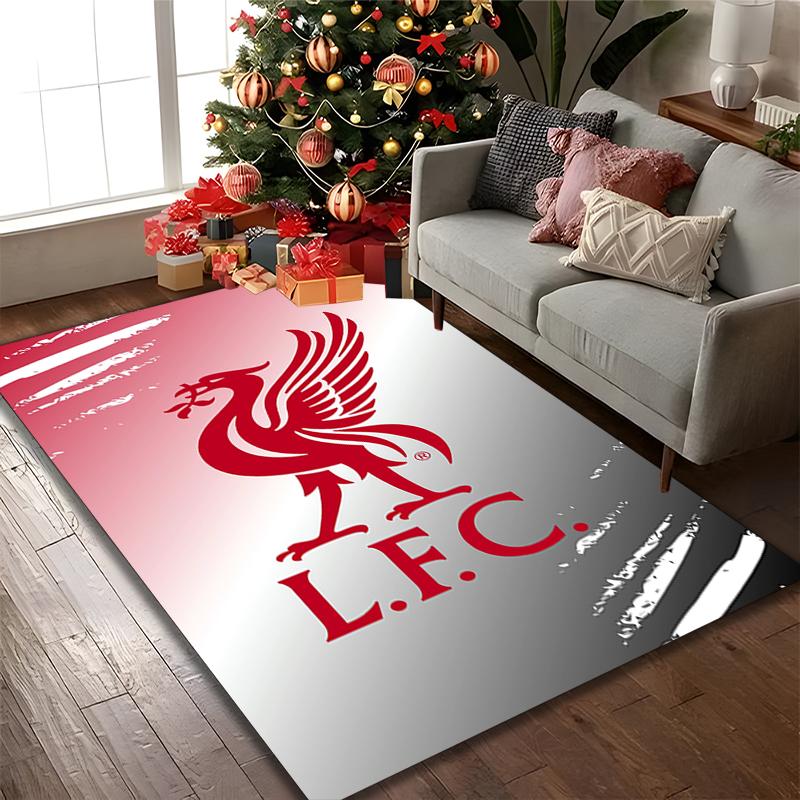 [1pc Liverpool FC Office Chair Carpet] Digital Printed Area Rug for Home & Game Room Use, Soft Indoor Sofa Chair Mat