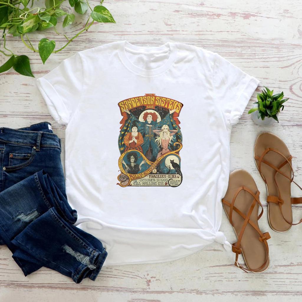 witch sisters Hocus Pocus Halloween Shirt Classic Retro Fall Tee Witch Shirt Vintage Cult Tshirt Gift for Movie Lovers