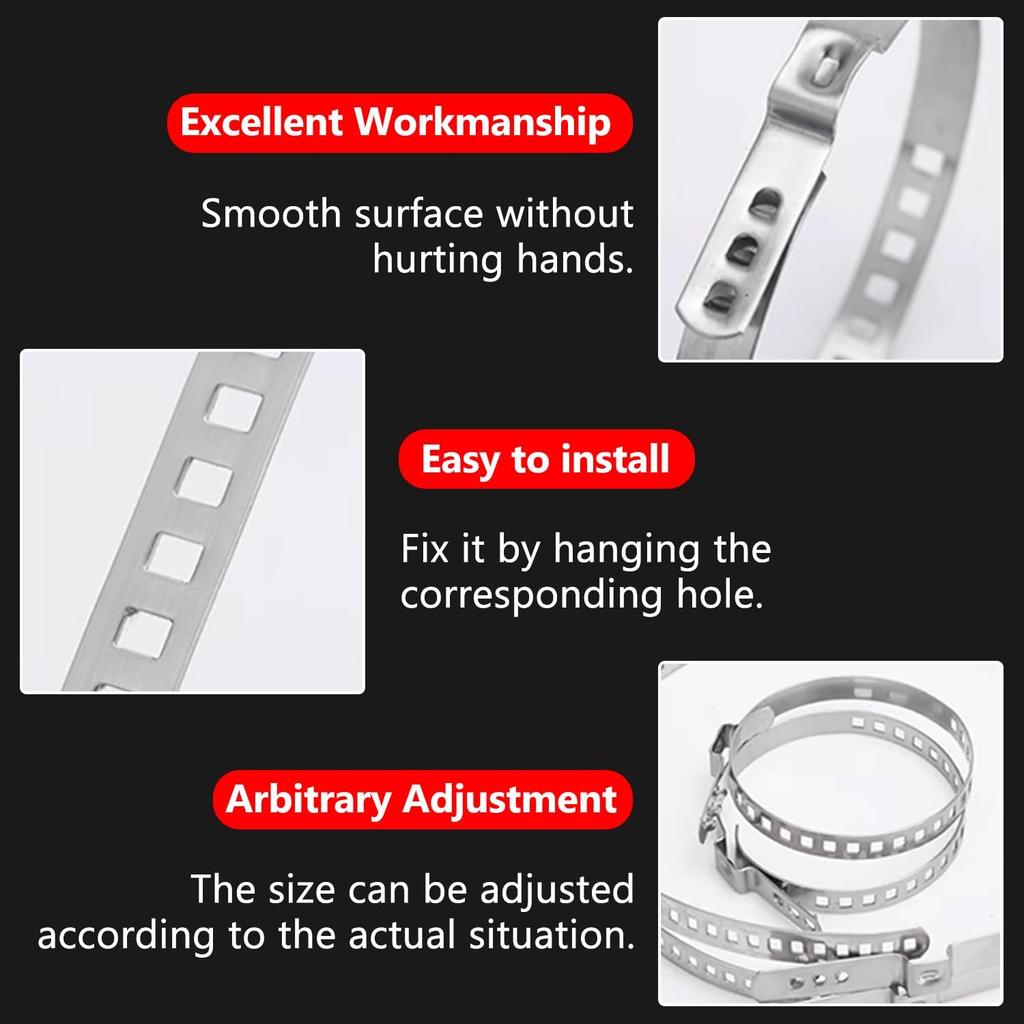 CV Boot Clamp Plier With 10PCS 304 Stainless Steel Crimp Bands, 5PCS Small And 5PCS Large Universal Adjustable Drive Shaft Drive Shaft Joint Boot