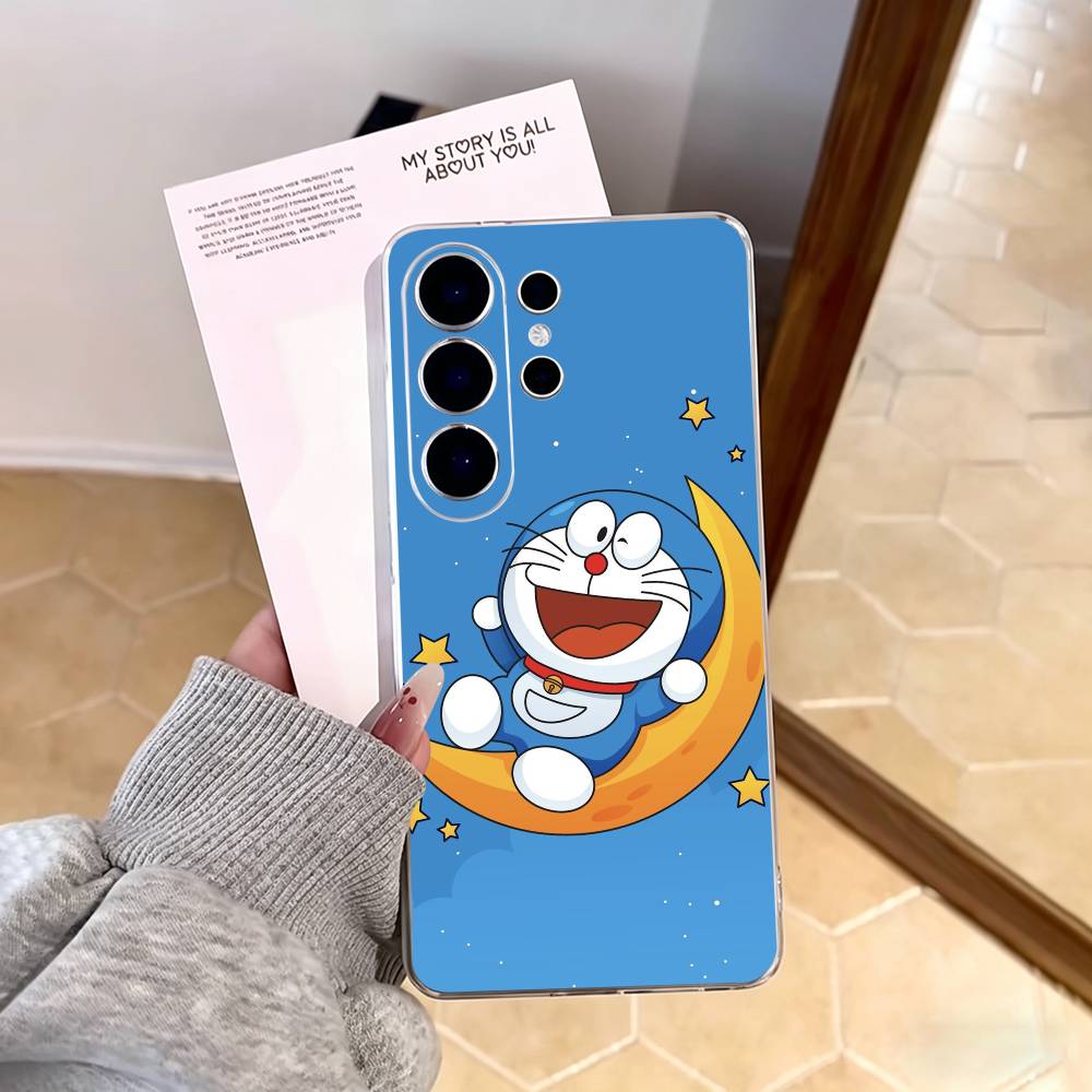 Cute Cartoon D-Doraemon  Phone Case For Samsung S25,S24,S21,S22,S23,S30,Ultra,S20,Plus,Fe,Note,10,9,5G Transparent Cover