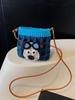 Cute Knit Dog Phone Bag With Card Pocket For Everyday Casual Wear